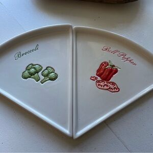 Pottery Barn Pizza plates. Set of 2